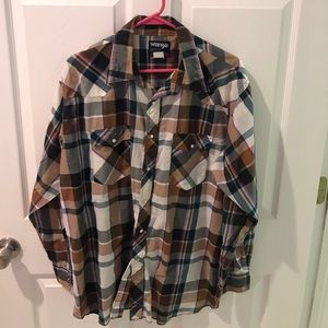 Wrangler cowboy cut print shirt